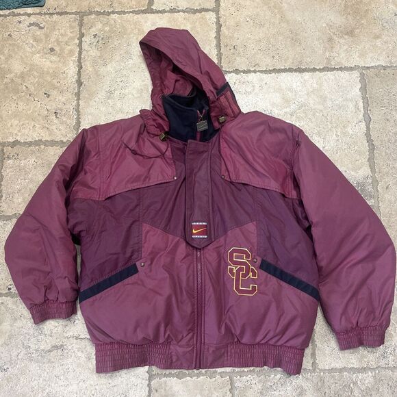 Vintage Nike Team Sports USC‎ Trojans Zip Up Athletic Hoodie Jacket Embroidered - Picture 1 of 9